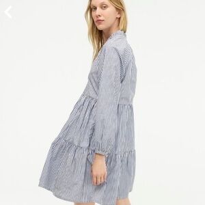 J. Crew Blue and White Striped Mini Dress